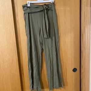 Green flowy loose pants forever 21